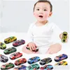 Voitures miniatures moulées sous pression Pl Back Racing Cars 10Pcs Véhicules de course moulés sous pression 3 pouces Couleur en métal léger comme livraison aléatoire Jouets Cadeaux Dh9Lv