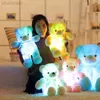 Stuffed Plush Animals 32-50cm Luminous Creative Light Up LED Teddy Bear Toy Colorful Glowing Christmas Gift for Kid