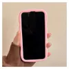 Korean cute 3D pink tulip flowers Shockproof silicone phone case for iphone 15 14 13 12 11Pro Max Protection cover