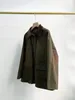 Kurtki damskie płaszcz dla kobiet 2023 Corduroy Splat-Down-Down kołnierz stały kolor vintage luźna luźna kurtka z długim rękawem