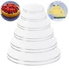 Bakeware Tools Durable Cake Disk Versatile Acrylic Plates For Non-sticky Serving Transparent Round Buttercream Cakes