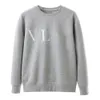 24SS Designer Valentine Sweat à capuche rond à capuche court Sve lâche hommes et femmes coton polyvalent demi Sve marque de mode veste Valantino Caot gris