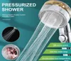 Set di accessori per il bagno Soffione doccia a pioggia ruotato a 360° Spruzzo a risparmio idrico ad alta pressione Bagno Massaggio pressurizzato portatile1285989
