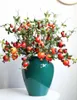 Flores decorativas laranja artificial romã ramo falso frutas para decoração de natal casa el escritório decoração ao ar livre