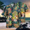Camicie casual da uomo larghe e traspiranti stampa 3d trendy cool fashion hawaiano beach party top maniche corte estate 230426