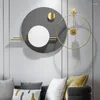 벽시계 부엌 시계 대형 크기 거실 미니멀리스트 금속 대형 현대 디자인 호 로제 테이블 장식