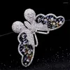 Spille OKILY Luxury Delicata Farfalla Colorata CZ Spilla Per Le Donne Spilla Con Strass E Spille Per Banchetti Abbigliamento Accessori