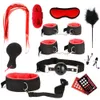 Juguete sexual Masajeador Bdsm Sexlove Set Bdsm Kits Adultos Juguetes para mujeres Hombres Esposas Abrazaderas para pezones Látigo Nalgadas Metal Anal Plug Vibrador Trasero