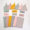 Blankets 3Pcs/Set Baby Receiving Blanket Headband Hat Soft Cotton Born Sleeping Bag Sleepsack Solid Color Swaddle Wrap