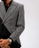 Ternos masculinos emendadosluxury blazer calças 2 peças homens um botão pico lapela xadrez listras formal baile de formatura trabalho desgaste casamento noivo sob medida