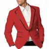 Męskie garnitury 2023 Najnowsze projekty płaszcza czerwone formalne mężczyzn garnitur groom szczupły fit niestandardowy 2 -częściowy smoking ślubny Blazer Terno Masculino