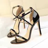 designer sandals Leather Woman Dress Shoes Sponge High-Heeled Noble Temperament Pointed Toe Heels Ladies Wedding Evening Thin