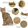 Vêtements Nylon Tactical Cat Harness Test pour la marche Échappement Épreuve Réglable Mesh Soft Pet Vest de gros chats adultes Vêtements de poitrine Small Dog
