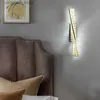 Wall Lamps Luxury Gold LED Crystal Wall Lamp for Bedroom Bedside Living Room Indoor Lighting Background Aisle Corridor Staircase Decorative Q231127