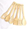 Spatule cuillère en bambou 6 Styles, ustensile en bois Portable, tourneurs de cuisine, support de mélange fendu, pelles 1532006