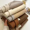 Scarves Double Sided Winter Cashmere Scarf Women Thick Warm Pashmina Shawls Wraps Tassel Lady Blanket Echarpe Bufanda Hijab 31 Colors 231127