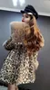 Women s Down Parkas Winter Fashion Heavy Embroidery Sequins Big Fur Collar Mid Length Cotton Padded Jacket Artificial Leather Coat 231127