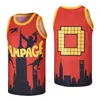 Film 0 Skyline Rampage Basketball Jersey Film Retro City The Rampage Video Game Retro Hiphop University for Sport Fans Breattable Summer Pure Cotton Pensionera skjorta