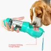 Karmienie 3 na 1 butelkę z wodą dla psa z psa z kupą łopaty odpadowe przenośna zewnętrzna pies piesek kota podróżna sport