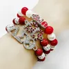 Catena Fashion red sorority society DELTA lettera 1913 Bracciale con perle di perle simulate 231124