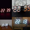 Zegary ścienne Nowoczesne design 3D LAK CLOCK Digital Electronic USB na świetlistym stole alarmowym Decor Home Decor