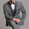 Trajes de hombre 2023 moda muesca solapa última capa pantalones diseño hombres a medida esmoquin caballeros clásico (chaqueta chaleco)