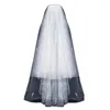 Voiles de mariée Voile perlé court avec peigne paillettes bord brillant tulle deux couches 60 cm longueur accessoires de mariage 2023