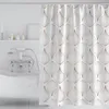 Curtains 3D Bathroom Shower Curtain Morden Rabbit Waterproof PEVA Fabric for Bath Toilet Children Mildew with Hooks Opaque Metal Grommets