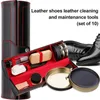 Accessoires de pièces de chaussures 1 ensemble de chaussures en cuir Kit de nettoyage de brosse de polissage garder des outils propres brillants pour l'entretien Portable pour bottes baskets 231127