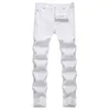 Jeans masculinos 2023 White Slim Fit Pants Business Four Seasons Alta qualidade Preço de atacado