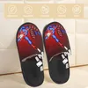 Chaussons intérieur Joker jetant des cartes de Poker chaud hiver maison peluche mode doux moelleux