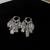 Dangle Earrings Statement Gold And Silver Color Leaf Tassel Drop 2023