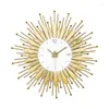 Wall Clocks Living Room Creative Clock Mounted Decorative Golden Entrance High-quality Watches Round Home Decoration