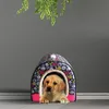 Tapis toutes saisons fermé et semi-fermé double usage chatterie lavable chaud doux couchage chien lit Portable chiot grotte maison