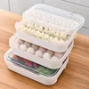 Garrafas de armazenamento ovos do bandeja 24 grades Casa de plástico transparente Caixa de preservação da geladeira Caixa de ovo