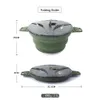 Outdoor Gadgets 2.5L Foldable Pot Camping Cooking Pots Cookware Outdoor Silicone Water Kettle Pan Pot Travel Hiking Picnic Tableware Equipment 231127