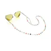 Chaînes de lunettes de soleil plaquées or ou argent, chaîne de lunettes en laiton, dispositif de retenue de lunettes patché avec des perles de verre à facettes plates colorées 231127