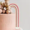 Andere Partyzubehör für Veranstaltungen, langer Regenbogen-Kuchenaufsatz, handgefertigte geflochtene Kuchendekorationen für Zuhause, Boho-Hochzeit, Babyparty, Mädchen, Jungen, Geburtstagsparty-Zubehör 231127