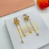 Designer Brand Earrings Stud Crystal Gold Luxury Ear Rings smycken för Women Party Gift