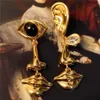 Stud Personality Eyes Earring Devil's Eye Nose Mouth for Women Men Y2K Punk Vintage Jewelry Gold Color Metal 231127