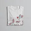 Men's T Shirts Pinky And The Brain TV Walk TShirt Men Graphic Oversized Punk Crewneck Cotton Shirt