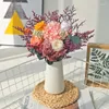 Fleurs décoratives Immortal Real Rose Bouquet de fleurs séchées naturelles Reed Light Luxe Salon Décoration Petite amie Cadeau d'anniversaire