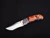 Hot A1914 Pocket Folding Knife 440C Satin Drop Point Blade Stainless Steel Sheet/ABS Handle Outdoor Camping Hiking Fishing EDC Knives with Nylon Bag