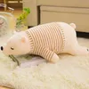 Stuffed Plush Animals Soft/Cute Polar Bear Toys Long Pillow Home Decorations Birthday Gift to Girlfriend Kids Friends 35-110cm