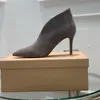 Gianvito Rossi Stivaletti Donna di alta qualità Pelle scamosciata 100% vera pelle Designer Lusso Suola dermica Stivaletti con punta a punta Mocassini Scarpe eleganti TAGLIA 35-41 Estate