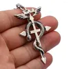 Keychains Fullmetal Alchem ​​Keychain Cross Charm Key Chain Anime Ring Holder Chaveiro Jewelry