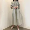 Casual Kleider Koreanische Mode Kleid Für Frauen Kleidung Weibliche Herbst 2023 Frühling Elegante Party Solide Langarm Maxi Frau Vestido