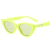 Lunettes de soleil Style coréen femme lunettes de soleil forme d'oeil de chat Protection UV400 femme Cool élégant femmes