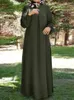 Vêtements ethniques S-5XL Femme musulmane Abaya Robe Voile intégré Koweïtien Femme Jalabiyat Ramadan Marocain Caftan Caftan Marocain Long