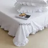 Yatak takımları süper satış beyaz yatak seti zarif el yapımı fırfır nevres kapağı prenses kraliçe yatak ev sayfası pamuk kılıfları vaiduryd
